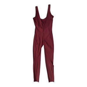 Lululemon Ribbed Nulux Ski Bodysuit Asia Fit Garnet Red Size S 6 NWT